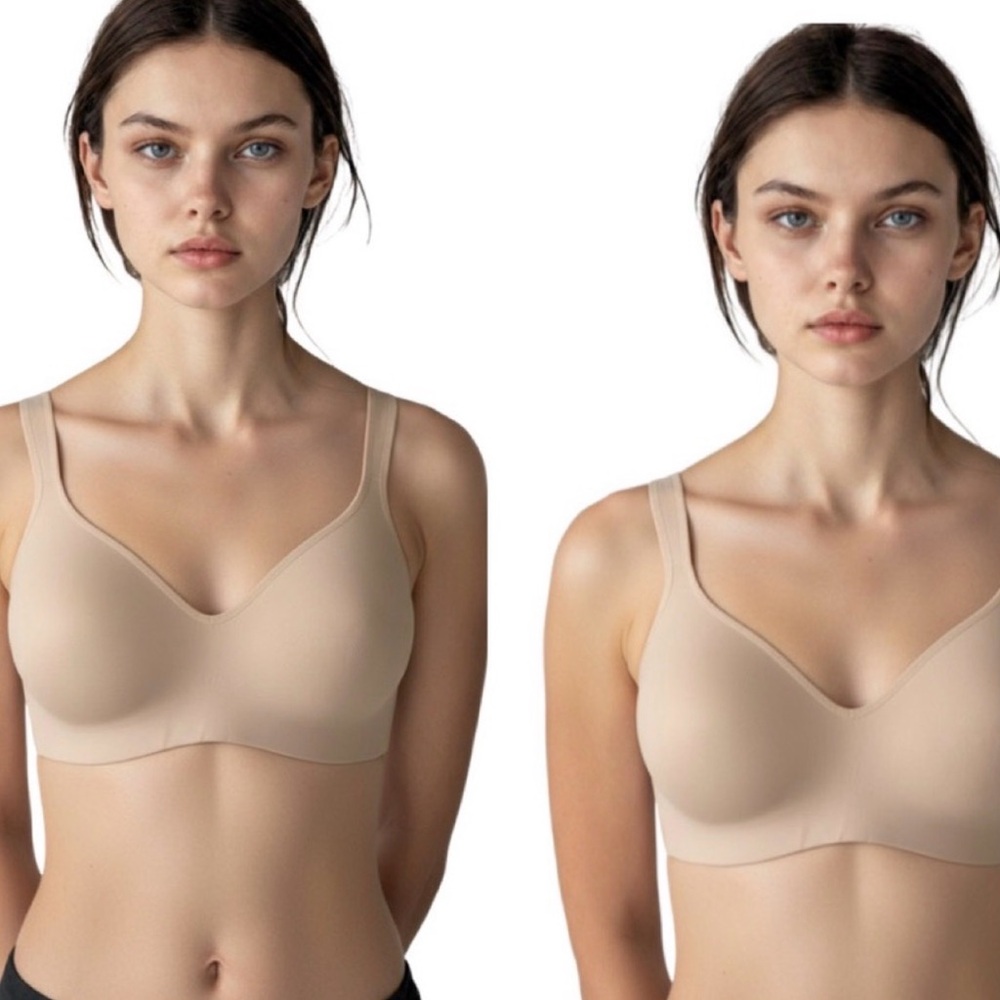 NWOT Bundle of 2 Seamless Comfort Bra in Nude